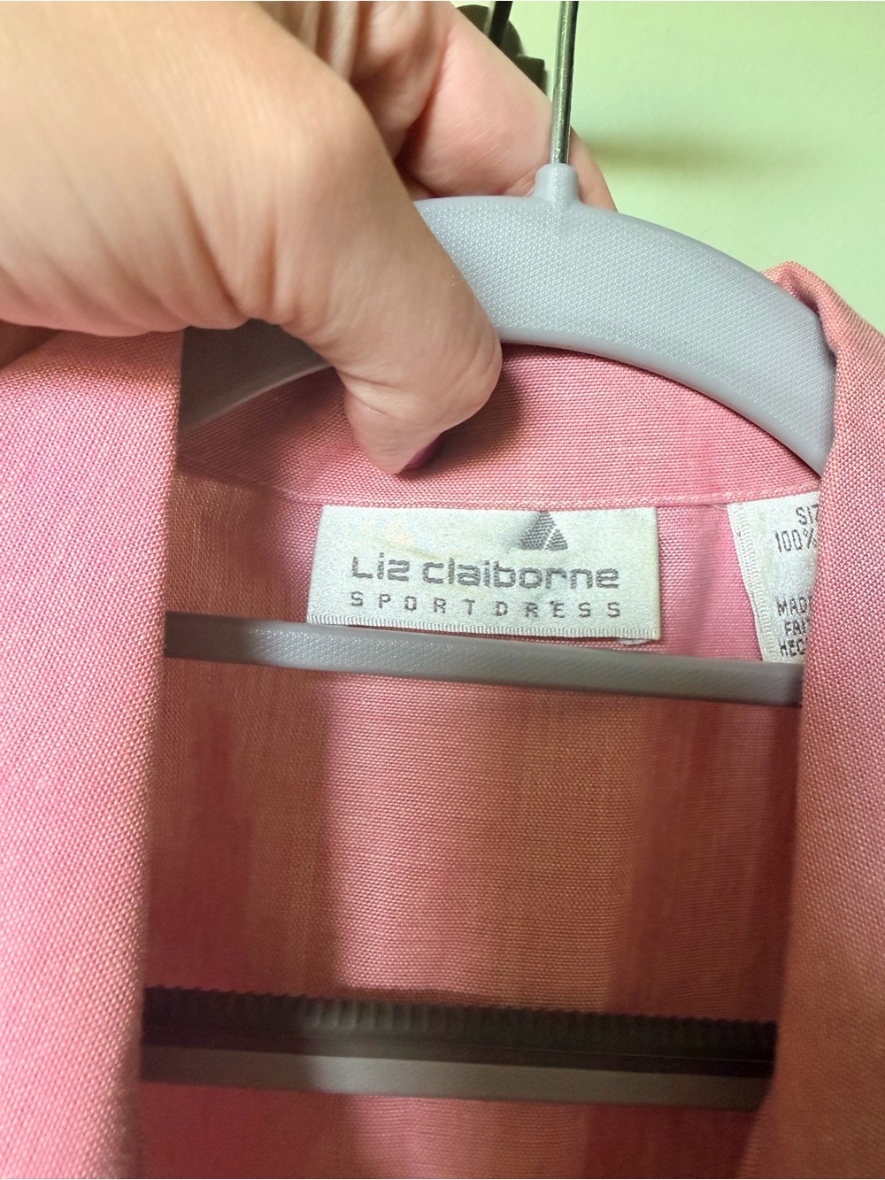 Vintage Liz Claiborne Pink Button-Front Midi Dress - Picture 2 of 6